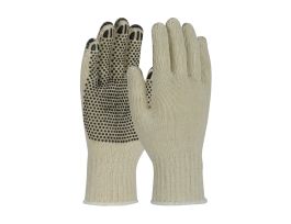 FingerNails , Cotton/Poly 7G HW, Coated Finger Tips,1 Side Blk. Dot