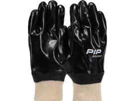 Assurance® Premium PVC Dipped Glove with Interlock Liner and Smooth Finish - Knit Wrist