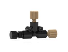 Micro-Metering Valve With Fittings, 10-32 Coned, 1/16" OD Tubing; 1/EA