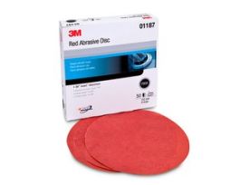 3M™ Hookit™ Red Abrasive Disc 316U, 01187, 6 in, P800, 50 discs per carton, 6 cartons per case