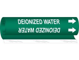 Deionized Water Pipe Marker, 26" H x 12" W, Fits Pipes 2.5" Dia. Thru 7.875" Dia.