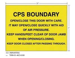 3M™ Diamond Grade™ Ventilation Sign 3MN407DG, "CPS…THROUGH", 10 in x 5 in, 10/Package