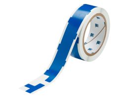 Marking Tape T-Shaped  Marks - Adhesive Vinyl, Solid Color, Blue, 1.7" x 1.1"