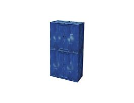 Modular Quik-Assembly Safety Cabinet, 48 Gal.,4 Doors, 8 Shelves - Blue