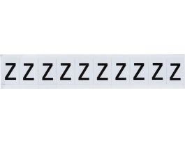 Vinyl 1 in Numbers and Letters Black on White Z Card of 10 Labels