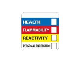 Hazardous Material Identification Label, 2" X 2"