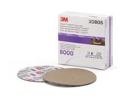3M™ Trizact™ Hookit™ Foam Disc 30805, 8000, 5 in (127 mm), 15 Discs/Carton, 4 Cartons/Case