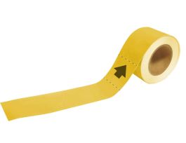 Self-Adhesive Pipe Marker: (Blank), 2" H x 12" W, Roll of 25 Each, Fits Pipes 2.5" Dia. Thru 6" Dia.