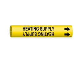 HEATING SUPPLY Pipe Marker, Fits Pipes 2.5" Dia. Thru 3.875" Dia.