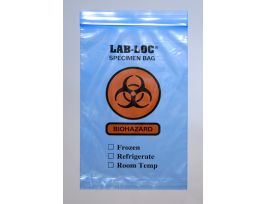 BAG SPECIMEN BLUE BH 6X9 ZIP 3WALL