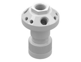 Solvent Waste Manifold, PTFE, 38 mm Wako, 1x1/2" NPT, 3x1/4" NPT, 6x1/4-28 UNF; 1/EA