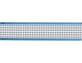 Numerical Wire Markers Permanent Adhesive Vinyl 0.75 in H Legend: 67, 1800 Total