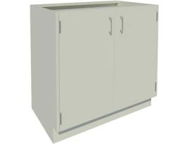 Standing Height Base Cabinet, 2 Door, 36" Wide