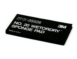 3M™ Wetordry™ Sponge Pad 20, 05526, 5 1/2 x 2-3/4 in x 3/8 in, 5 sponges per carton, 10 cartons per case