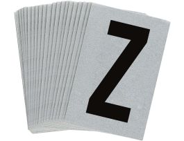 BradyLite 1 in Reflective Numbers Black on Silver, Z 25/PK