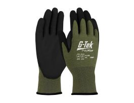 G-Tek PolyKor, 13G Green Shell with X7 Tech, Black NeoFoam MS Grip, A9