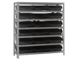 18IN X 36INX39IN 18 BLACK BINS 4IN BIN
