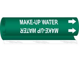 Make-Up Water Pipe Marker, 8" H x 5" W, Fits Pipes 0.5" Dia. Thru 1.375" Dia.