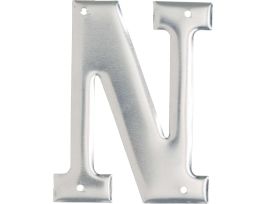 1600 Series Permanent Aluminum Embossed Number and Letter Labels 3 in N 10/PK