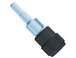 Conical Adapter, Natural PEEK/Blue ETFE, 0.060" Bore, 1/8" OD Rigid x 3/32-1/8" ID Soft Tubing; 1/EA