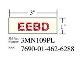 3M™ Photoluminescent Film 6900, Shipboard Sign 3MN111PL, 8 in x 4 in, EEBD, 10/Package