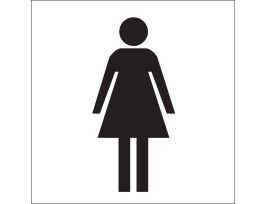 Woman Picto Sign, 7" H x 10" W x 0.035" D, Aluminum