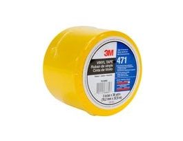 3M™ Vinyl Tape 471, Yellow,  Variable Width x 36 yd, 5.2 mil, Heat Treated, Individually Wrapped Conveniently Packaged