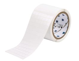 Harsh Environment Multi-Purpose Polyester Labels for 3" Core Printers - 0.375" x 0.375" White