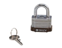 Standard Key Retaining Lockout Steel Padlocks 0.75 in Steel Shackle KD Brown