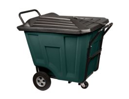 CART AKRO-CART W/LID HD 90 GAL GREEN