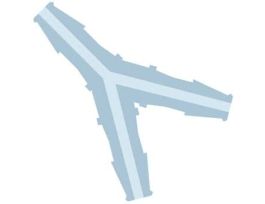 Barbed Connector, Y, Polypropylene, 3/32" Hose Barb; 1/EA