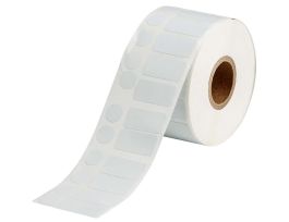 Chemical Resistant Cryogenic Polypropylene Labels with Vial Top for 1" Small Core Printers - 0.5" x 1" x 0.44" Dia