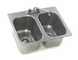 SINK SELF RIM 2BOWL 24X24X13.5