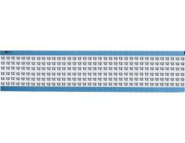 Numerical Wire Markers Permanent Adhesive Vinyl 0.75 in H Legend: 12, 1800 Total