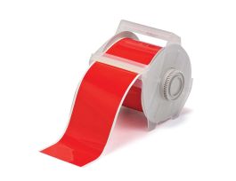 All Weather Permanent Adhesive Vinyl Label Tape for GlobalMark Printer - 4" Red