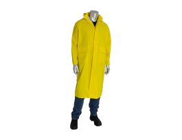 Rainsuit 2pc. .35mm PVC/Polyester, FR Treated, Hood, Self Collar, Ylw