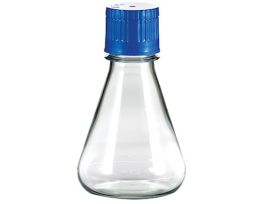 Flat-Base Sterile Erlenmeyer Shaker Flask, 250 mL, PP, packs of 12, 72/CS