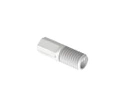 Compact Tubing End Fitting, Type S/P, 1/16"OD, 1/4"-28 UNF(M), white PP; 10/pk