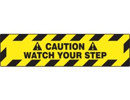 Slip-Gard Step-Style Floor Sign, Caution Watch Your Step, 6" x 24", EA