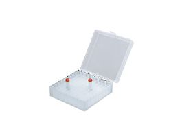 Magnetic Microtube Box with Cover, Holds 100 Tubes