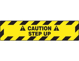 Slip-Gard Step-Style Floor Sign, Caution Step Up, 6" x 24", EA