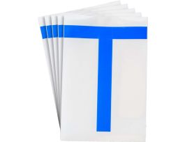 ToughStripe® Floor Marking Polyester 8 in Label Letter T Blue 20/PK