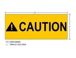 3M™ Diamond Grade™ Safety Sign 3MN208DG, "CAUTION", 10 in x 3 in, 10/Package