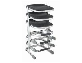 Z-STOOL ELEPHANT BLACK SEAT/CHROME 22IN