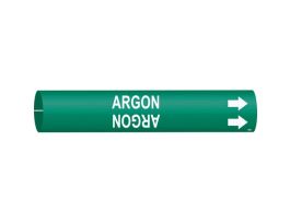 ARGON Pipe Marker, 2" H x 2" W, Fits Pipes 2.5" Dia. Thru 3.875" Dia.