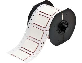 B33 Series PermaSleeve HX Heat Shrink Wire Marking Sleeves, 0.75" Dia x 2" W, White, Roll of 150