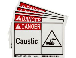 DANGER Equipment/Oem Labels, 3.5" H x 5" W x 0.006" D, Polyester
