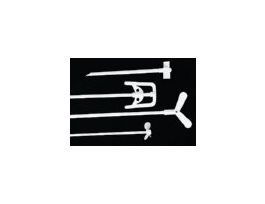Polypropylene swing-out paddle assembly; 5/16" dia x 13-13/16"L, 4" paddle dia