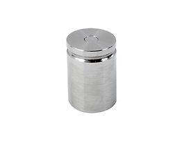 2 lb Class F Stainless Steel Test Weight with No Certificate, Cylindrical with Groove