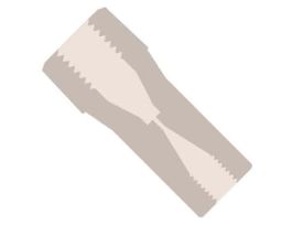 MicroTight Adapter Body, True ZDV, Blue PEEK, 1/16" to 360m OD, 10-32 to 6-32